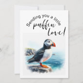 Schattigee Puffin-thema Kaart Flat Holiday Kaart (Voorkant)
