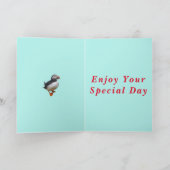 Schattigee Puffin Verjaardag Kaart voor Nephew (Binnen)