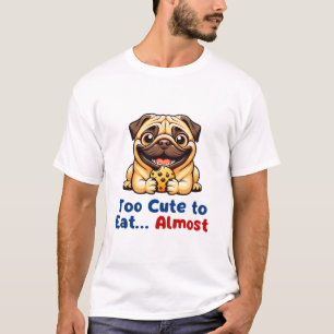 Schattigee Pug Cookie Dessert Cartoon Dog Sweet Tr T-shirt