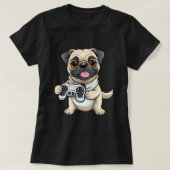 Schattigee Pug Dog Gamer Funny Gaming Pug Hondenli T-shirt (Design voorkant)