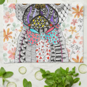 Schattigee Pug Dog Love Keuken Handdoek (Gevouwen)