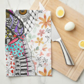 Schattigee Pug Dog Love Keuken Handdoek (Quarter Fold)