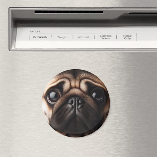 Schattigee Pug Face Pug Dogs Magneet (Insitu (Vaatwasser))