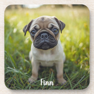 Schattigee Pug Gepersonaliseerde Beverage Coaster Bier Onderzetter