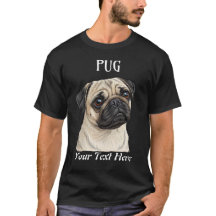 Schattigee Pug Hondenras Graphic T-shirt  tekst