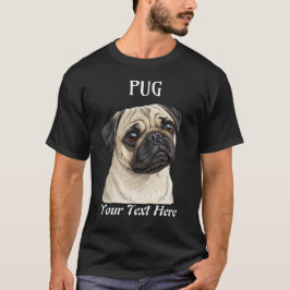 Schattigee Pug Hondenras Graphic T-shirt  tekst