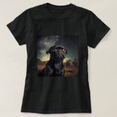 Schattigee Pug Puppy In Ruimte Inspirerend T-shirt (Design voorkant)