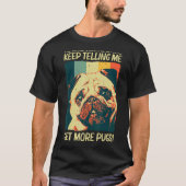 Schattigee Pug voor Mannen Vrouwen Pet Dog Puppy R T-shirt (Voorkant)