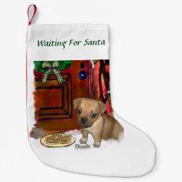 Schattigee Puggle Christmas Kleine Kerstsok