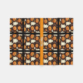 Schattigee Pumpkin Ghost Naam toevoegen Halloween Fleece Deken (Voorkant (Horizontaal))