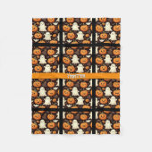 Schattigee Pumpkin Ghost Naam toevoegen Halloween Fleece Deken (Voorkant)