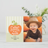 Schattigee Pumpkin Herfst Fotokaart Kaart (Staand voorkant)