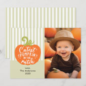 Schattigee Pumpkin Herfst Fotokaart Kaart (Voorkant / Achterkant)