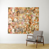 Schattigee Pumpkin Patch Bezoekers Halloween achte Wandkleed (In Situ (horizontaal))