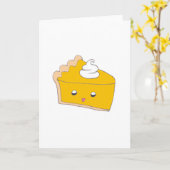 Schattigee Pumpkin Pie Slice Kaart (Gele Bloem)