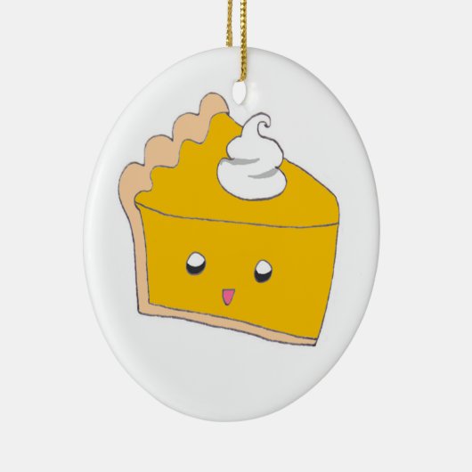 Schattigee Pumpkin Pie Slice Keramisch Ornament (Rechts)