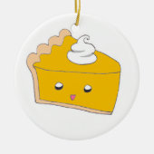 Schattigee Pumpkin Pie Slice Keramisch Ornament (Voorkant)