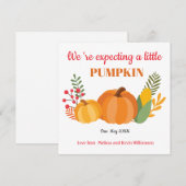 Schattigee Pumpkin zwangerschapsaankondiging Aankondiging (Voorkant / Achterkant)