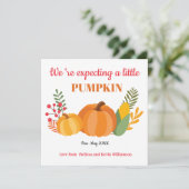 Schattigee Pumpkin zwangerschapsaankondiging Aankondiging (Staand voorkant)