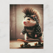 Schattigee Punk Rock Skateboarden Hamster jaren 19 Briefkaart (Voorkant)