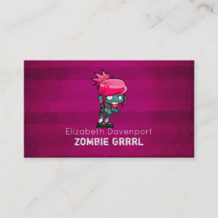 Schattigee Punk Rock Zombie Grrrl Fun Novelty Visitekaartje