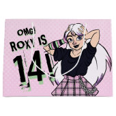 Schattigee Punk Tiener Meisje Naam Roze 14e Verjaa Groot Cadeauzakje (Voorkant)