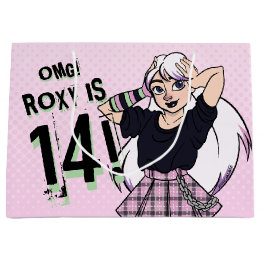 Schattigee Punk Tiener Meisje Naam Roze 14e Verjaa Groot Cadeauzakje