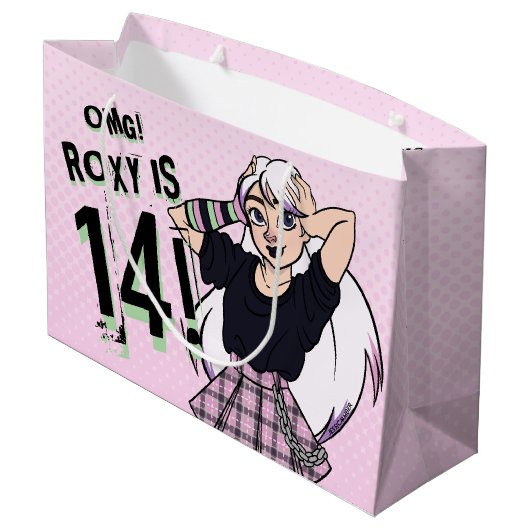 Schattigee Punk Tiener Meisje Naam Roze 14e Verjaa Groot Cadeauzakje (Achterkant Gekanteld)