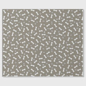 Schattigee Pup Dog Theme Paw Prints en Botten Nieu Cadeaupapier (Vlak)