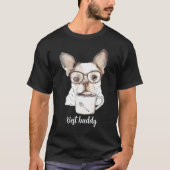 Schattigee pup drink koffie t-shirt (Voorkant)