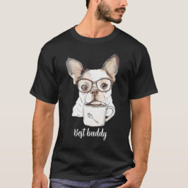Schattigee pup drink koffie t-shirt