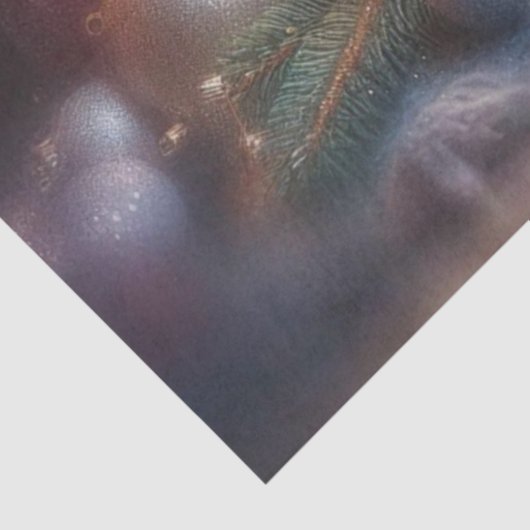 Schattigee pup en kerstboom vakantie decoupage tissuepapier (Detail)