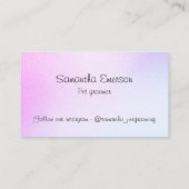 Schattigee pup hond Grooming Gradiant Color Profes Visitekaartje (Achterkant)