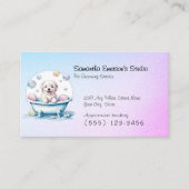 Schattigee pup hond Grooming Gradiant Color Profes Visitekaartje (Voorkant)