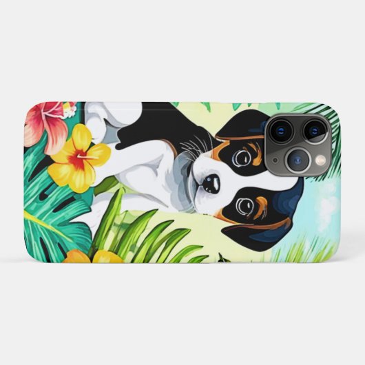 Schattigee pup in het paradijs Case-Mate iPhone case (Achterkant (horizontaal))