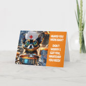 Schattigee pup koken hoorde dat je ziek was krijge kaart (Voorkant)