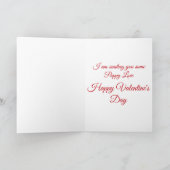 Schattigee pup met rode hart Valentijnsdag Kaart (Binnen)