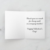  Schattigee Pup Valentijnsdag Kaart voor de Leraar (Binnen)