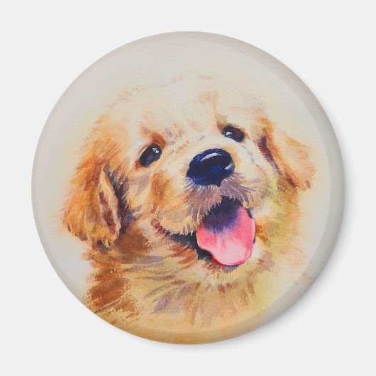 Schattigee pup. Zijn naam is "gelukkig" Magneet (Voorkant)