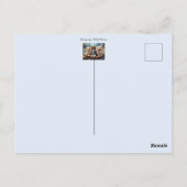 Schattigee puppies in een mandje, op maat briefkaart (Achterkant)