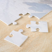 Schattigee Puppies in Snow Custom Text Vrolijk Ker Legpuzzel (Zijkant)