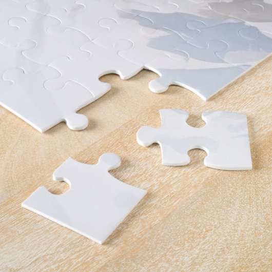 Schattigee Puppies in Snow Custom Text Vrolijk Ker Legpuzzel (Zijkant)