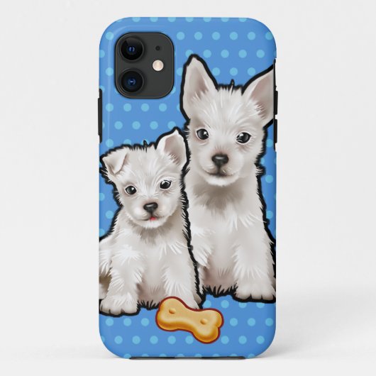 SCHATTIGEE PUPPIES iPhone SE + iPhone 5/5S hoesje (Achterkant)