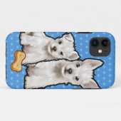 SCHATTIGEE PUPPIES iPhone SE + iPhone 5/5S hoesje (Achterkant (horizontaal))