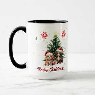 Schattigee Puppies Kerst Koffie Mok