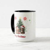 Schattigee Puppies Kerst Koffie Mok (Voorkant links)