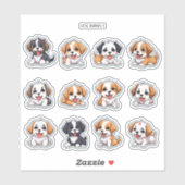 Schattigee Puppies Scrapbook Stationery Stickers (Vel)
