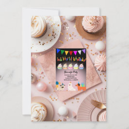 Schattigee Puppies Thema - Verjaardag Uitnodiging 