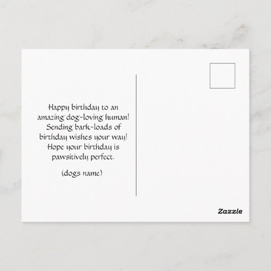 Schattigee Puppies Verjaardag van Dog Briefkaart (Achterkant)