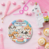 Schattigee Puppies  verjaardagsfeest Borden Papieren Bordje (Feest)